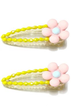 Echo Club House Floral Friend Beaded Hair Clips