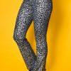 Echo Club House Deadstock Sonny Metallic Cheetah Print Flare Pants Clothes