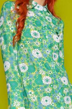 Echo Club House What She Wants Floral Mini Shirt Dress Clothes