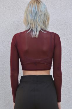 Echo Club House Clothes Mainframe Adjustable Mesh Top - Cabernet