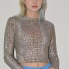 Echo Club House Deepfake Deadstock Reversible Metallic Tie Up Top Clothes