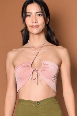 Echo Club House Sagittarius Strappy Front Halter - Peach