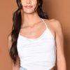 Echo Club House Turn It Off Cowl Neck Halter Top