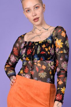 Echo Club House Clothes Deadstock Bella Floral Long Sleeve Blouse
