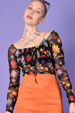 Echo Club House Clothes Deadstock Bella Floral Long Sleeve Blouse