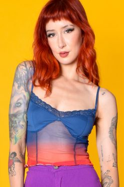Echo Club House Afterglow Dip Dyed Lace Tank Clothes