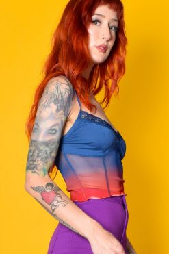 Echo Club House Afterglow Dip Dyed Lace Tank Clothes