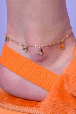 Echo Club House Accessories Gold Butterfly Chain Anklet