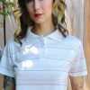 Echo Club House Annie Striped Button Up Polo
