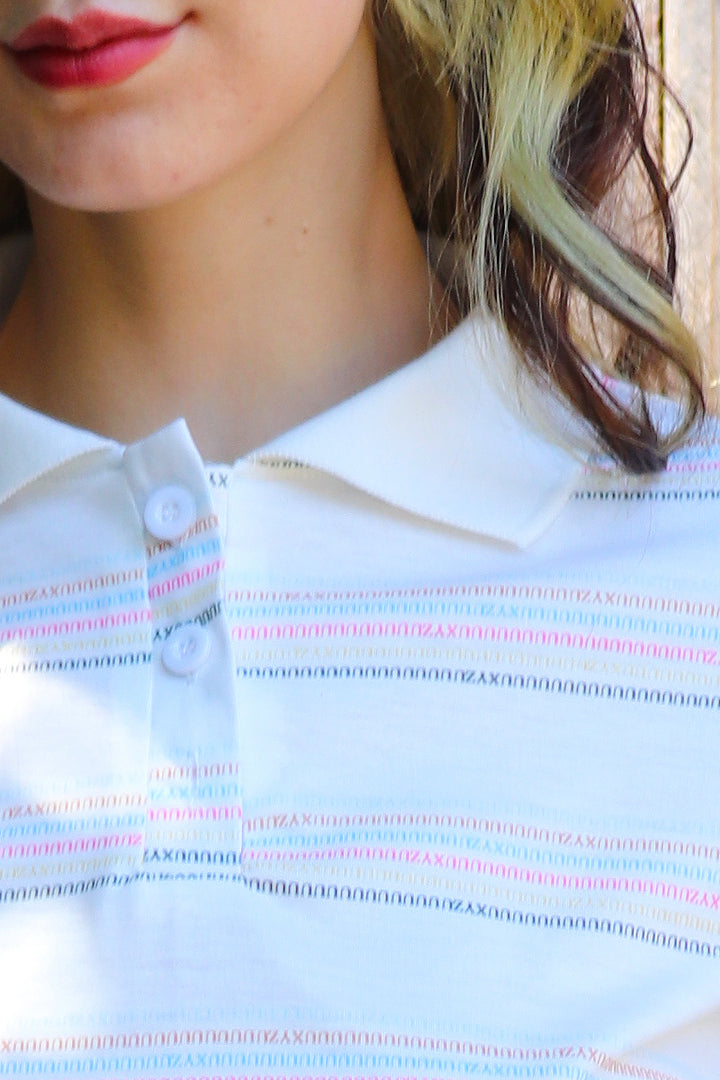 Echo Club House Annie Striped Button Up Polo 5 Echo Club House Annie Striped Button Up Polo