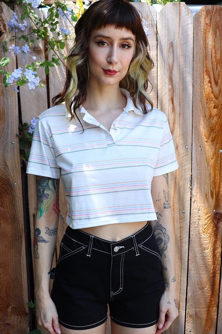 Echo Club House Annie Striped Button Up Polo 4 Echo Club House Annie Striped Button Up Polo