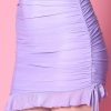 Echo Club House Clothes Baton Rouge Asymmetrical Gather Mesh Mini - Lavender