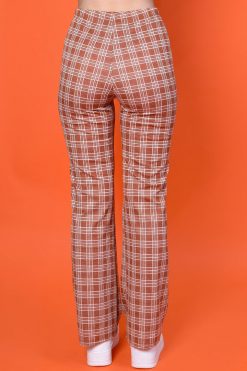 Echo Club House Clothes Hold Her Hand Plaid Flare Pants
