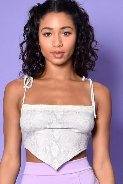 Echo Club House Juliette Snakeskin Angular Tank