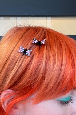 Echo Club House Rhinestone Tiny Deadstock Hair Clips Accessories