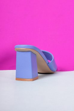 Echo Club House Caroline Block Heeled Slide - Periwinkle