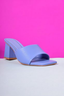 Echo Club House Caroline Block Heeled Slide - Periwinkle