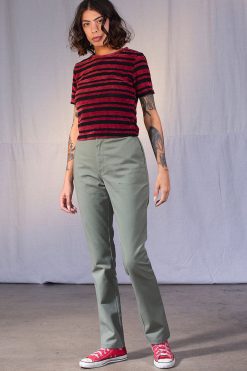 Echo Club House Olive Straight Leg Work Pant By Dickies Girl