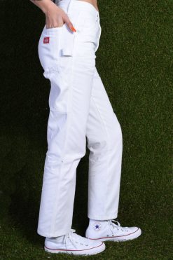 Echo Club House Clothes White Relaxed Carpenter Pants By Dickies Girl