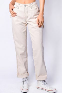 Echo Club House Clothes Natural Relaxed Carpenter Pants By Dickies Girl