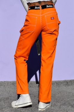 Echo Club House Clothes Orange Relaxed Carpenter Pants By Dickies Girl