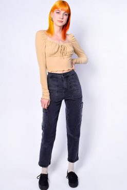 Echo Club House Clothes Helena Tie Front Thermal Top