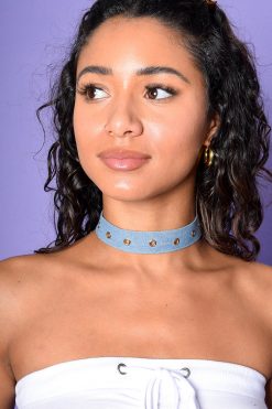 Echo Club House Grommet Deadstock Denim Choker Accessories
