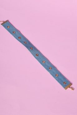 Echo Club House Grommet Deadstock Denim Choker Accessories