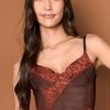 Echo Club House Deadstock Tell Me Lies Lace Corset - Brown