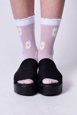 Echo Club House Accessories Sheer Daisy Ankle Socks