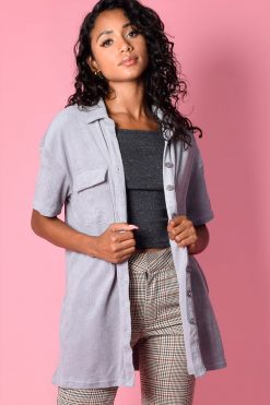 Echo Club House Life Of Leisure Terry Oversized Button Up
