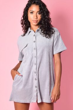 Echo Club House Life Of Leisure Terry Oversized Button Up