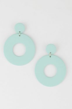 Echo Club House Secondhand News Drop Earrings - Mint