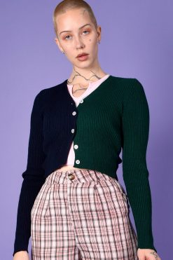 Echo Club House Not So Evil Twin Knit Cardigan By Daisy Street Clothes