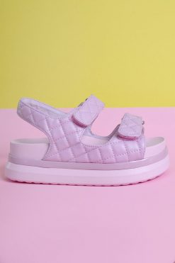 Echo Club House Facts Of Life Platform Velcro Sandal - Lilac