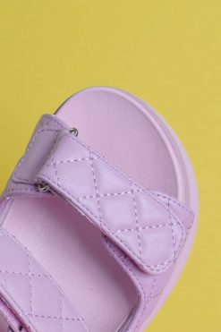 Echo Club House Facts Of Life Platform Velcro Sandal - Lilac
