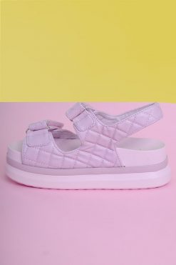 Echo Club House Facts Of Life Platform Velcro Sandal - Lilac