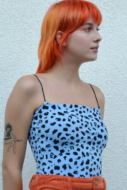 Echo Club House Clothes Feral Leopard Straight Neck Leotard