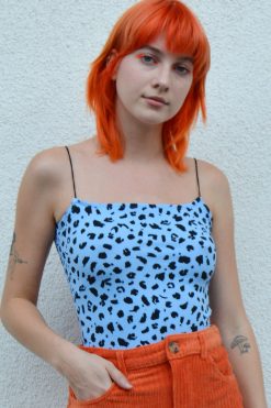 Echo Club House Clothes Feral Leopard Straight Neck Leotard
