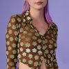 Echo Club House Clothes Nico Floral Burn Out Velvet Top