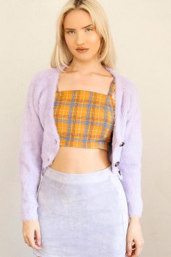 Echo Club House Galloway Plaid Crop Top