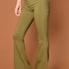 Echo Club House Ziggy Extra Wide Flare Pants - Moss Clothes