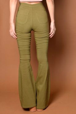 Echo Club House Ziggy Extra Wide Flare Pants - Moss Clothes