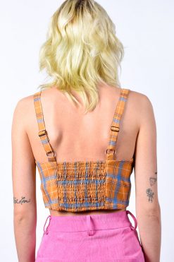 Echo Club House Galloway Plaid Crop Top