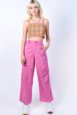Echo Club House Galloway Plaid Crop Top