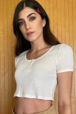 Echo Club House Wakefield Henley Crop Top