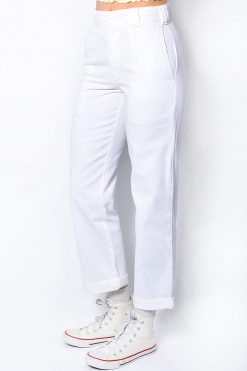 Echo Club House White Rolled Hem Work Pant By Dickies Girl