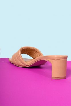 Echo Club House Shoes Y2K Love Jennifer Quilted Slim Block Heeled Mule