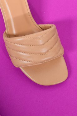 Echo Club House Shoes Y2K Love Jennifer Quilted Slim Block Heeled Mule