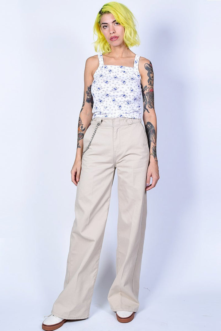 Echo Club House Clothes Khaki Wide Leg Work Pants By Dickies Girl 5 Echo Club House Clothes Khaki Wide Leg Work Pants By Dickies Girl
